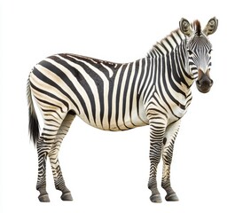 Fototapeta premium zebra isolated on white