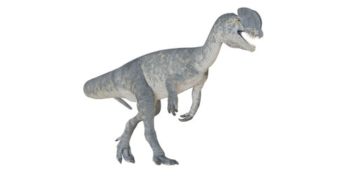 Fototapeta premium Realistic dinosaur model on white background