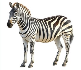 Fototapeta premium zebra isolated on white