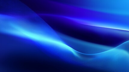 Fototapeta premium Design an elegant promotional banner with dynamic blue neon light trails. Abstract code patterns, symbolizing technology, design for a poster, brochure, cover, banner, website, header