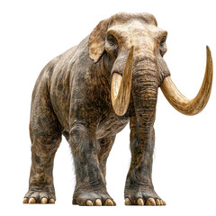 Obraz premium Mastodon isolated on transparent background.