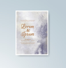 Wedding invitation with abstract watercolor background