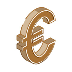 Obraz premium 3D Euro Currency Symbol Icon for European Financial Applications, International Money Exchange Tools and Economic Content for Business Websites and Banking Presentations