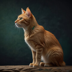 portrait of a red cat