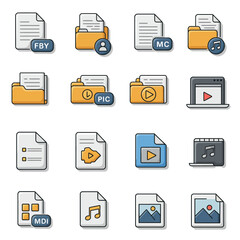 Set of flat line icons for web development. Icons for application development, web page coding and programming, seo, web design, creative process, social media, branding, marketing