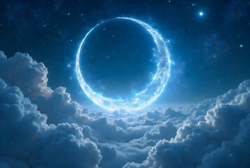 moon and clouds