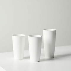 white cup on white background