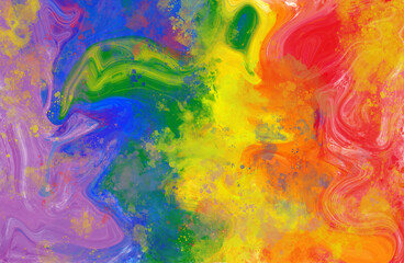 Vibrant LGBT Color Explosion - Abstract Pride Background
