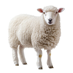 Fototapeta premium Sheep isolated on transparent background.