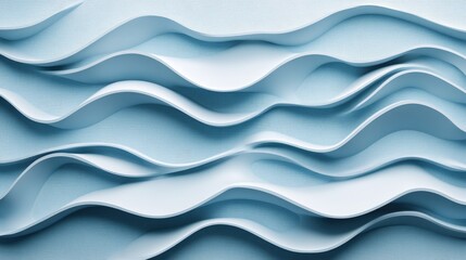 Fototapeta premium Three dimensional render of blue wavy pattern