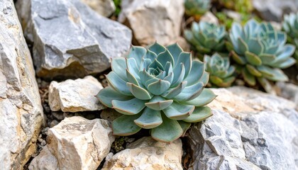 close up of succulent plant in the mountains
