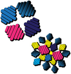 Colourful Textile Motif Design .