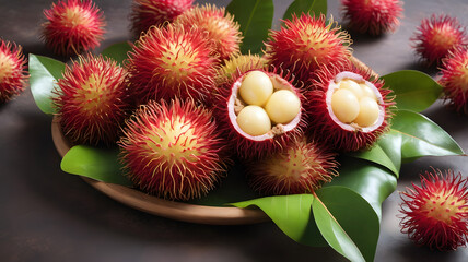 Rambutan, juicy flesh