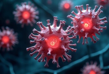 Close up image of virus art