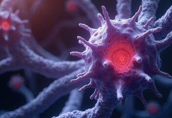 Close up of Virus Structure Art