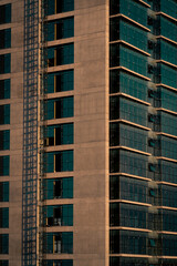 A captivating photo showcasing the unique architectural patterns and textures of modern buildings of Bangladesh
