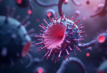 Virus Structure Art Scene