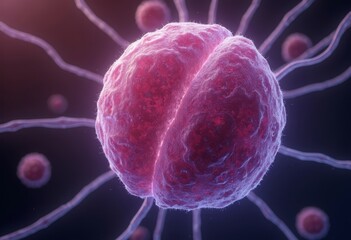Pink Cell Art Close up