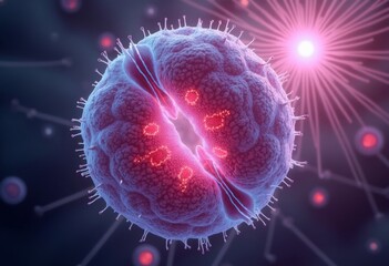 Purple Cell Art Picture