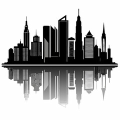 Fototapeta premium city skyline silhouette
