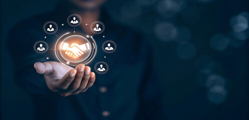 Business collaboration, matching, growth strategies concept. Business ecosystems and partnerships. Networking and solution of creating new opportunities. Task relations, collaboration, task, trust.