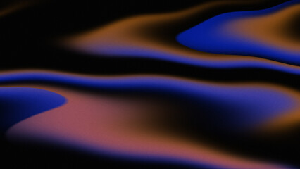 orange blue curved lines in a deep black background