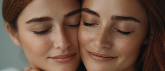 Sincere hug between long-lost family members reuniting at a celebration, eyes closed, emotions raw, beautiful connection