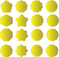badge gradient table icon set editable vector customizable