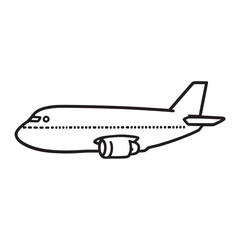 cargo plane simple line art vector design