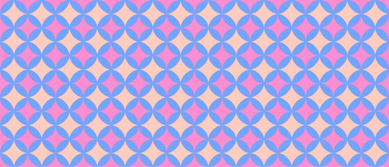 soft pastel vector pattern with seamless circular geometric design