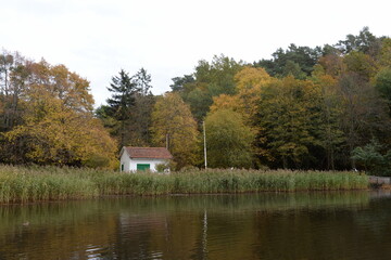Lake Tikhoe in Svetlogorsk. Kaliningrad region