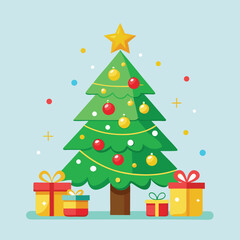 Charming Flat Design Illustration of a Decorated Animal