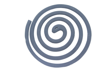 Black and white 3D render of a target spiral symbol,
