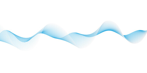  A minimalist, abstract wave illustration featuring a single, flowing band of light blue against a stark white background. The band has a soft, slightly translucent quality, 