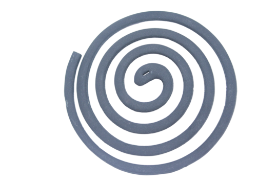 Black and white 3D render of a target spiral symbol,