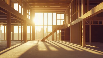 Sunrise Illuminates New Construction