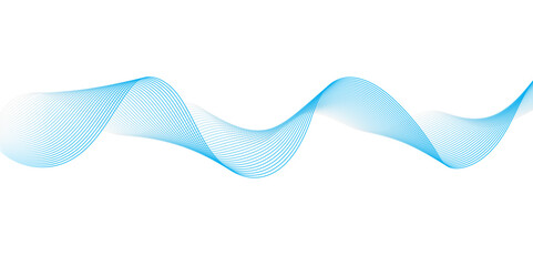 A minimalist, abstract wave illustration featuring a single, flowing band of light blue against a stark white background. The band has a soft, slightly translucent quality, 