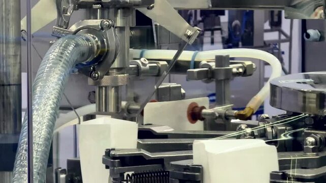 Vertical automatic food packaging machine for goods or food in industrial