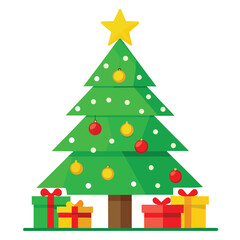 Flat Style Illustration of a Green Character