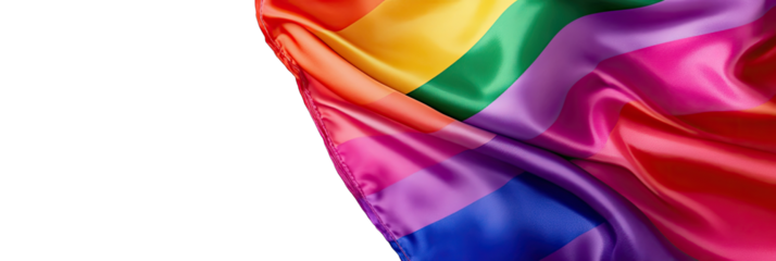 Rainbow Pride Flag, satin folds