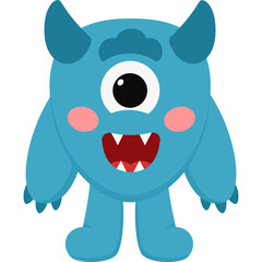 Cute Monster Character Vector Illustration