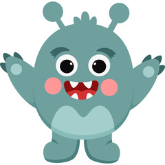 Fototapeta premium Cute Monster Character Vector Illustration