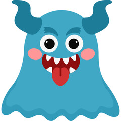 Cute Monster Character Vector Illustration