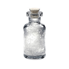 Glass Bottle with Cork Stopper Filled with Sparkling Crystals