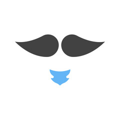 Beard and Moustache I icon vector image. Suitable for mobile apps, web apps and print media.