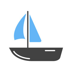 Boat icon vector image. Suitable for mobile apps, web apps and print media.