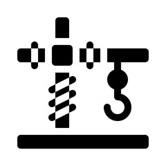 Tower crane glyph icon
