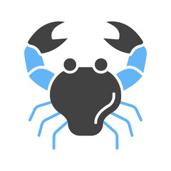 Crab icon vector image. Suitable for mobile apps, web apps and print media.