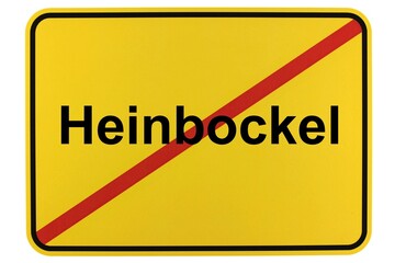 Illustration eines Ortsschildes der Gemeinde Heinbockel in Niedersachsen