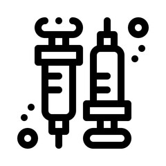 Syringe line icon